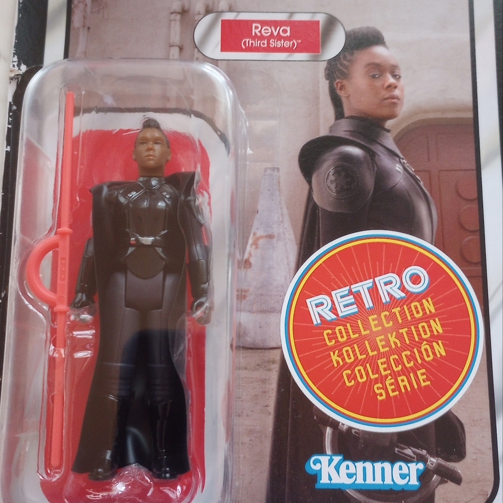 Kenner Star Wars Retro Collection Reva Action Figure - Black and Red